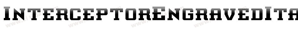 InterceptorEngravedItalic-lvo0字体转换