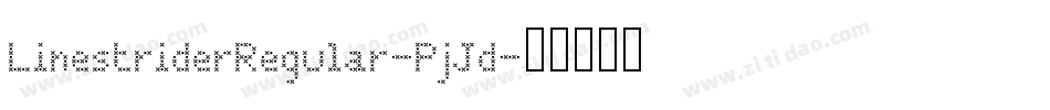 LinestriderRegular-PjJd字体转换