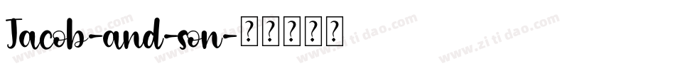 Jacob-and-son字体转换