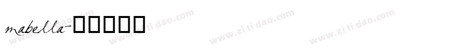 mabella字体转换