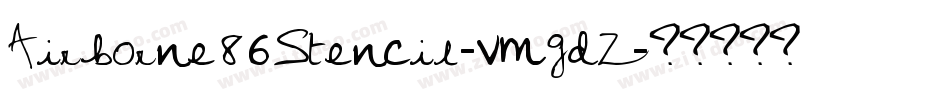 Airborne86Stencil-vmgdZ字体转换