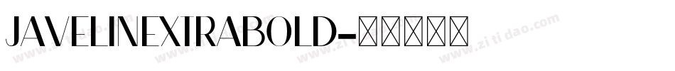 JavelinExtraBold字体转换