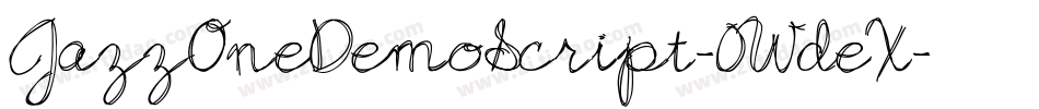 JazzOneDemoScript-0WdeX字体转换