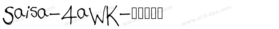Saisa-4aWK字体转换
