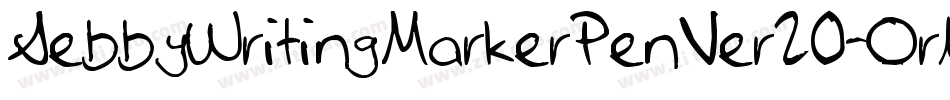 SebbyWritingMarkerPenVer20-Orl4字体转换