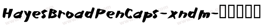 HayesBroadPenCaps-xndm字体转换
