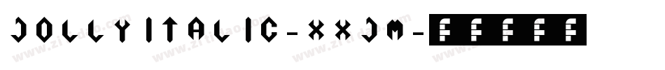 JollyItalic-xxjm字体转换