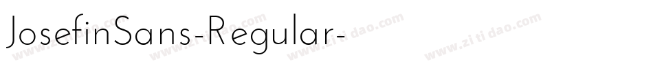 JosefinSans-Regular字体转换