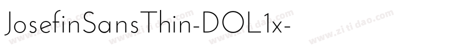 JosefinSansThin-DOL1x字体转换