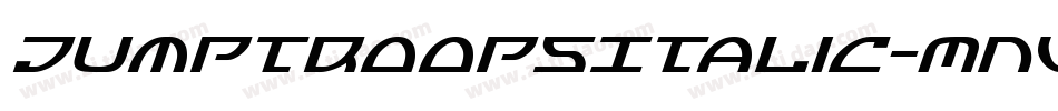 JumptroopsItalic-MnVv字体转换