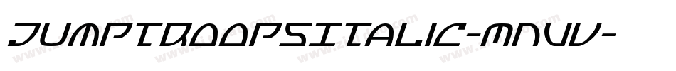 JumptroopsItalic-MnVv字体转换