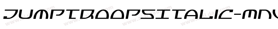 JumptroopsItalic-MnVv字体转换