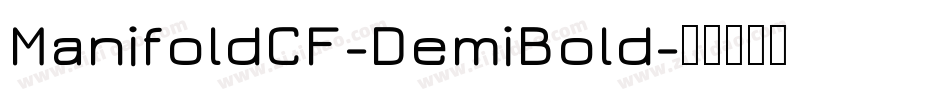 ManifoldCF-DemiBold字体转换