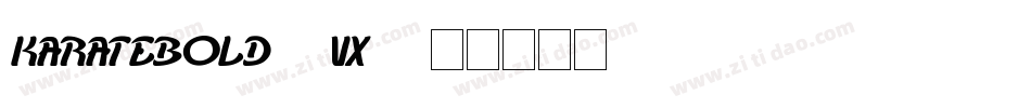 KarateBold-1Vx4字体转换