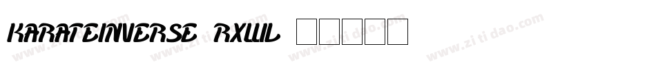 KarateInverse-RxWl字体转换