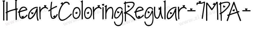IHeartColoringRegular-7MPA字体转换