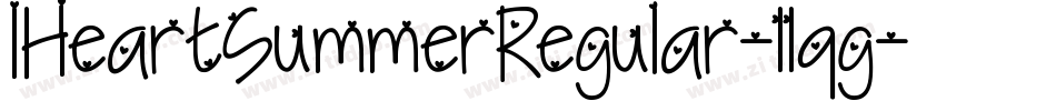 IHeartSummerRegular-11qg字体转换