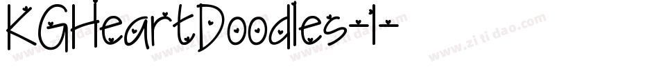KGHeartDoodles-1字体转换