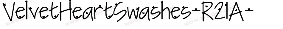 VelvetHeartSwashes-R21A字体转换
