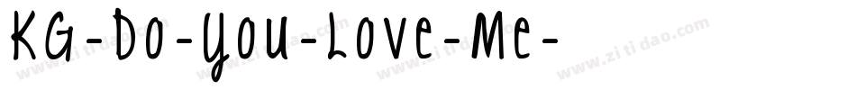 KG-Do-You-Love-Me字体转换