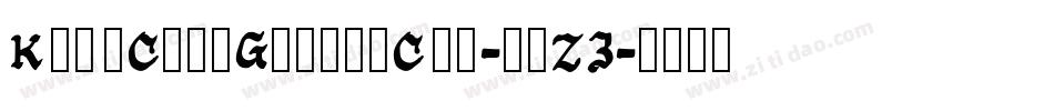 KansasCityGothicCaps-zxZ3字体转换