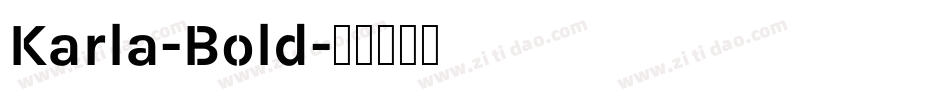 Karla-Bold字体转换