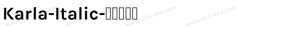 Karla-Italic字体转换