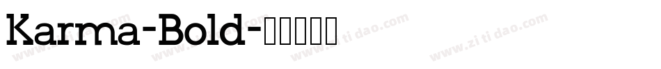 Karma-Bold字体转换