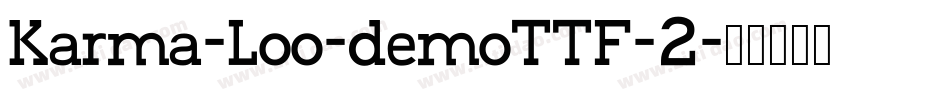 Karma-Loo-demoTTF-2字体转换