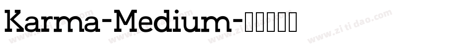Karma-Medium字体转换