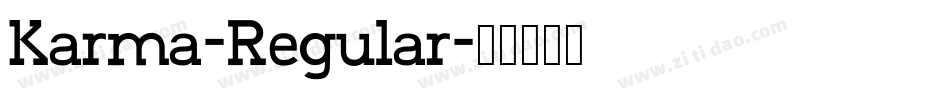 Karma-Regular字体转换