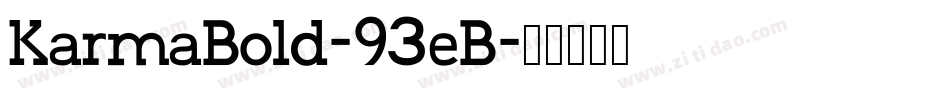 KarmaBold-93eB字体转换
