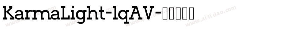 KarmaLight-lqAV字体转换