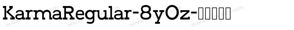 KarmaRegular-8y0z字体转换