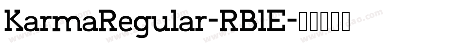 KarmaRegular-RBlE字体转换