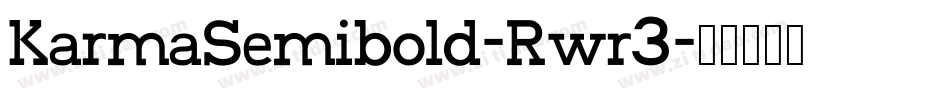 KarmaSemibold-Rwr3字体转换