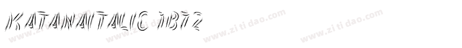 KatanaItalic-1B72字体转换