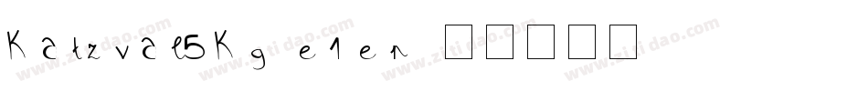 Katzval5Kg-e1en字体转换