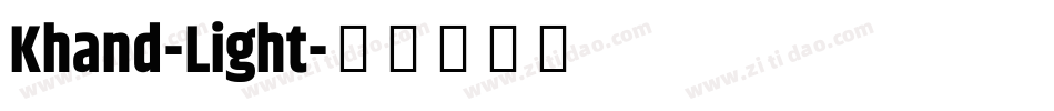 Khand-Light字体转换
