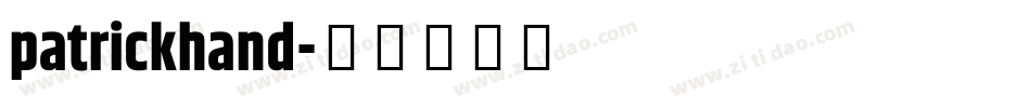 patrickhand字体转换