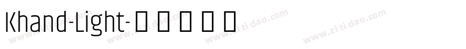 Khand-Light字体转换