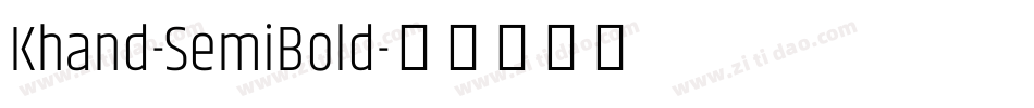 Khand-SemiBold字体转换