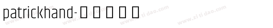 patrickhand字体转换
