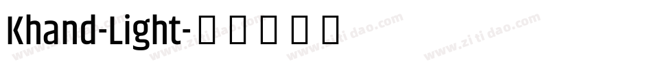 Khand-Light字体转换
