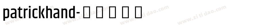 patrickhand字体转换