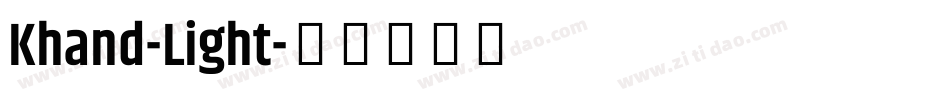 Khand-Light字体转换