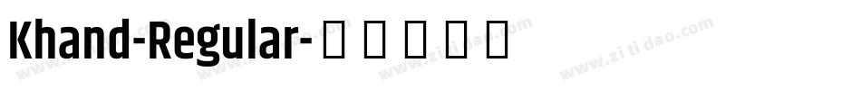 Khand-Regular字体转换
