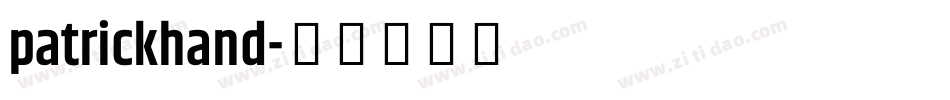 patrickhand字体转换