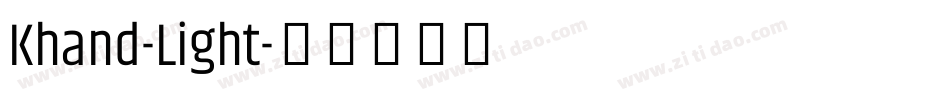 Khand-Light字体转换