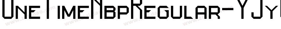 OneTimeNbpRegular-YJyO字体转换